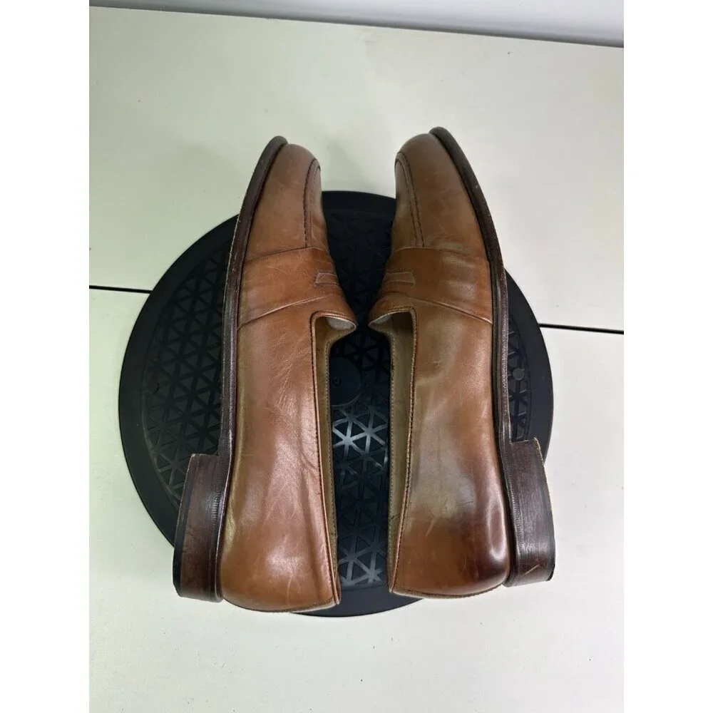 ZELLI Italian Handmade Dress Shoes Soft Calfskin Penny Loafers Sz 9.5